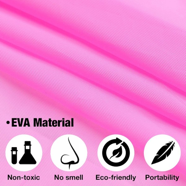 Regnrock i slitstarkt EVA-material för vuxna, vattentät, lätt att förvara och bära, återanvändbar för resor utomhus, 2-pack, rosa