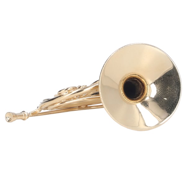 Miniatyr fransk horn dekoration mässing dockhus mini musikinstrument replika modell födelsedagspresent