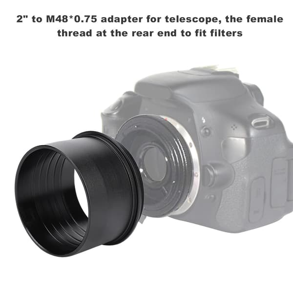 Profesjonell 2\" til M48*0.75-adapter i aluminiumslegering for astronomisk teleskopokular