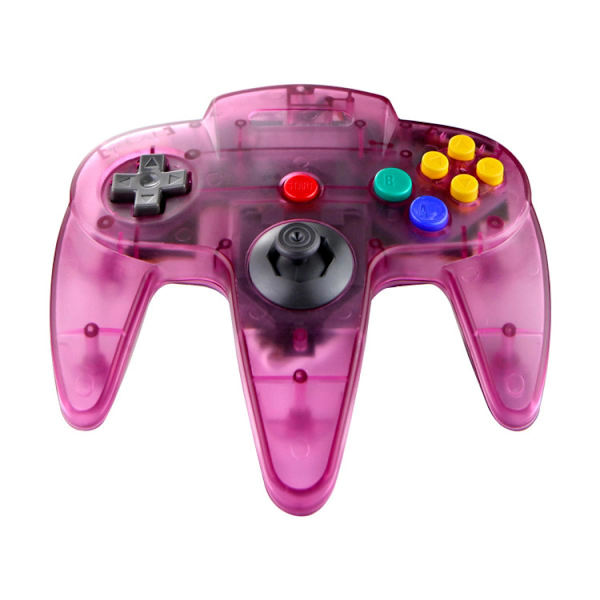 Klassisk USB-kontroll för N64-spel, USB Retro N64 Gamepad Joystick Joypad för Windows PC Mac Linux Raspberry Pi 3 (Transparent P