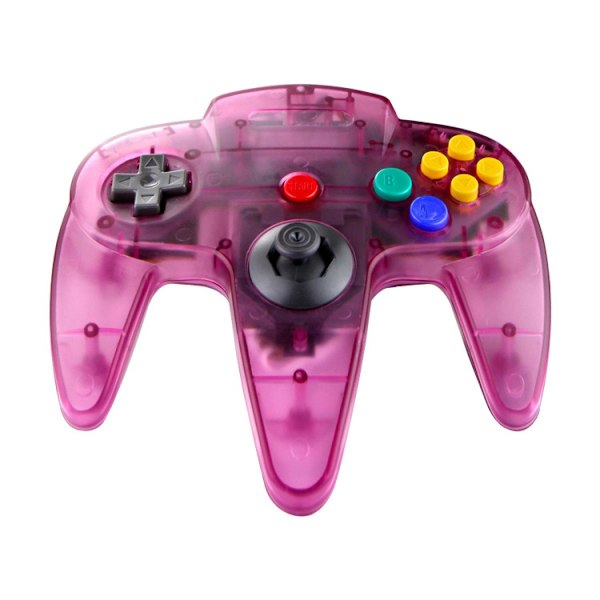 Klassisk USB-kontroller for N64-spill, USB Retro N64 Gamepad Joystick Joypad for Windows PC Mac Linux Raspberry Pi 3 (Transparent P