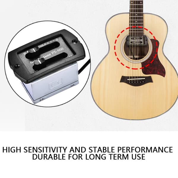 2-bånds forforsterker EQ Equalizer Piezo Pickup System for gitar erstatningsdel tilbehør