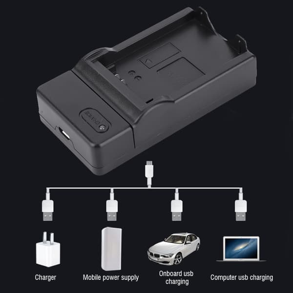 LP-E5 Kamerabatterioplader Micro USB-interface til Canon EOS 1000D 2000d EOS 450D EOS 500D kissX2 KISSX3 Enkelt opladningsslot