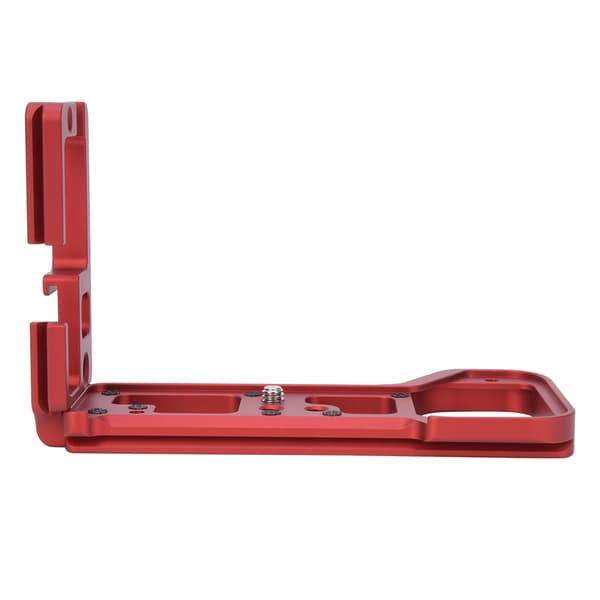 Lodret optagelse Quick Release L-pladeholder Håndgrebbeslag til Sony ILCE-7RM4 A7R4 A7RM4 Spejlløst kamera Rød