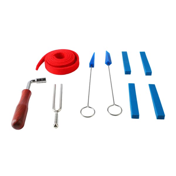 Piano Tuning Tool Set Tuning Wrench Fork Rubber Mute Wool Felt Temperament Strip Piano Tuner Kit