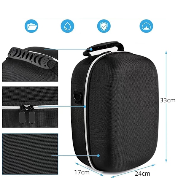 Yhteensopiva Meta/Oculus Quest 2 Elite Backpack -akkukäyttöisen version, VR-kuulokkeiden ja säilytyskassin, PSVR-lasikassin ja PS5:n kanssa