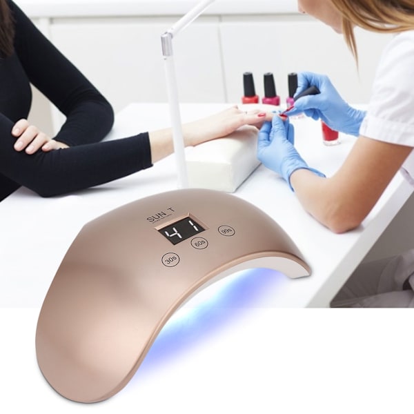 24W Nagellampa UV LED Gel Nagellack Torktumlare Snabbtorkande LCD Nagelkonstmaskin