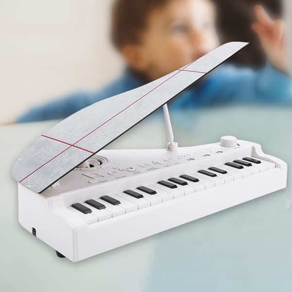 Barn Digital USB-driven 31 tangenter tangentbord Bluetooth elektronisk leksak Mini Piano (Vit)