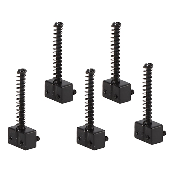 5 stk. Bass Bridge String Saddles til Bass Elektrisk Guitar Udskiftning Del Fjeder Skruer Sort