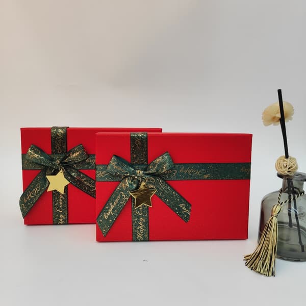 Presentförpackning 9 x 6 x 2 tum, presentförpackningar med lock Lyxiga julklappsaskar för presentförpackning