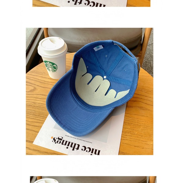 Dotpet C-Word All-Match Soft Top Baseball Cap Couple Peak Cap Trend (Brun)