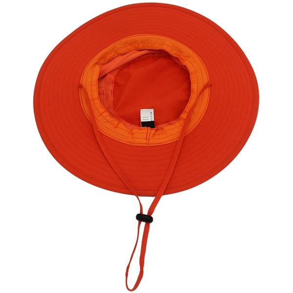 AVEKI Miesten Aurinkohattu UPF 50+ Laaja Reuna Bucket Hat Tuulenkestävä Kalastushattu, Oranssi