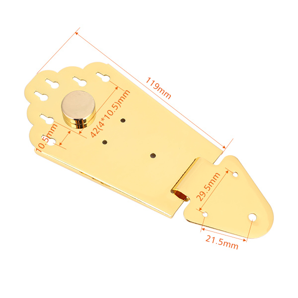 6-strengers Gitarrstemmebro for Jazz Elektrisk Gitar Musikkdeler (Gull)