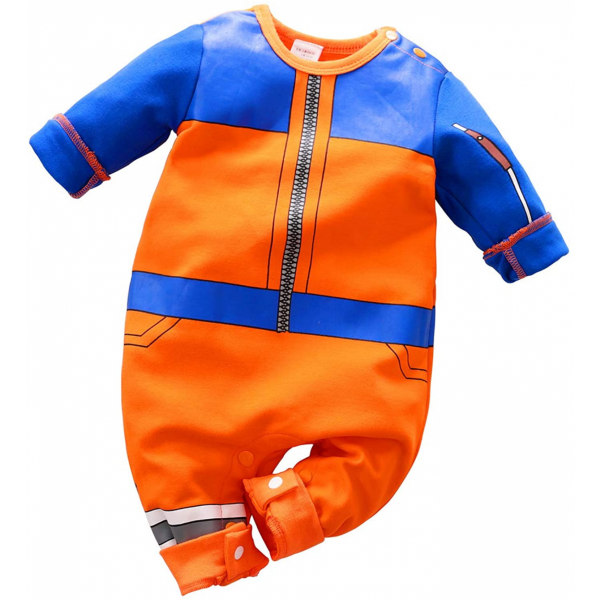 AVEKI Babytøj Nyfødt Jumpsuits Elskelig Tegneserie Romper, 12-18 Måneder, 90CM, Orange