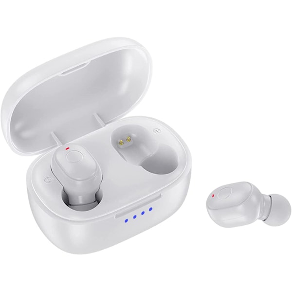 Trådlösa öronsnäckor, Bluetooth-hörlurar med mikrofon, 8 mm drivrutiner med stor bas, IPX5 vattentät, 35 timmars speltid, trådlösa öronsnäckor