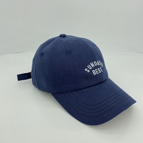 Dotpet Hat broderede bogstaver justerbar studerende casual all-match herre- og dame baseball cap (navy blue)