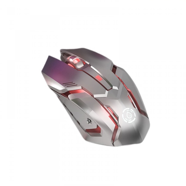 Letvægts trådløs gamingmus, genopladelig trådløs lydløs belyst mus, 4 justerbare DPI, 2,4G USB-modtager, ergonomisk RGB-gamingmus til
