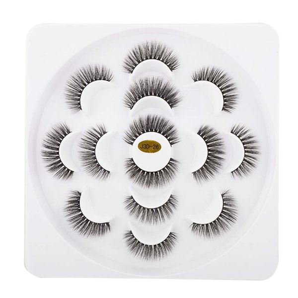 7 Paria 25mm 3D Mink-ripsiä Luonnolliset Pitkät Teko-ripset Meikkiripset (J3D-26)