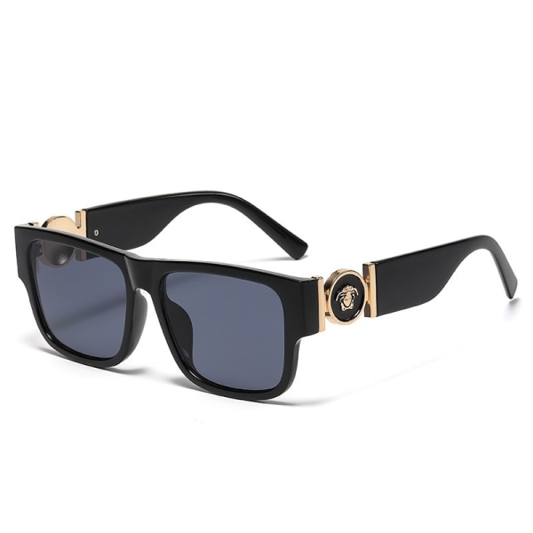 Trendiga fyrkantiga solglasögon UV-skydd hexagon Horned Rim Tjocka Fashion Shades