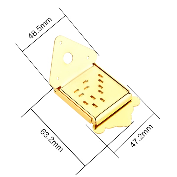 Mandolin Gitarr Stränghållare med Skruv Instrument Ersättningstillbehör (Guld)