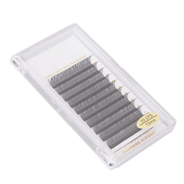 YY Lash Extensions D Curl 0,07 mm 13 mm D Curl Volume Soft Black 10 Rækker Fan Falske Øjenvipper til Begyndere