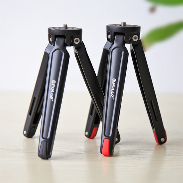 PULUZ Mini hopfällbart aluminiumlegering skrivbordsstativ stativfäste för DSLR-kameror