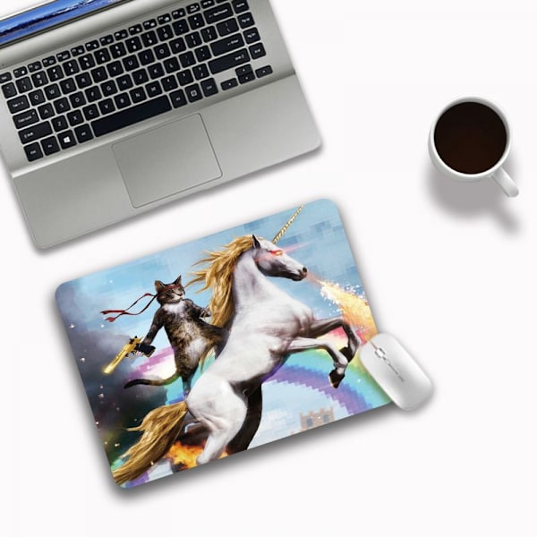 Ultra tynn Medium Gaming Mouse Pad 250*300*3mm Overflate, Holdbar Polykarbonat Overflate, Silikon+Stoff Blå