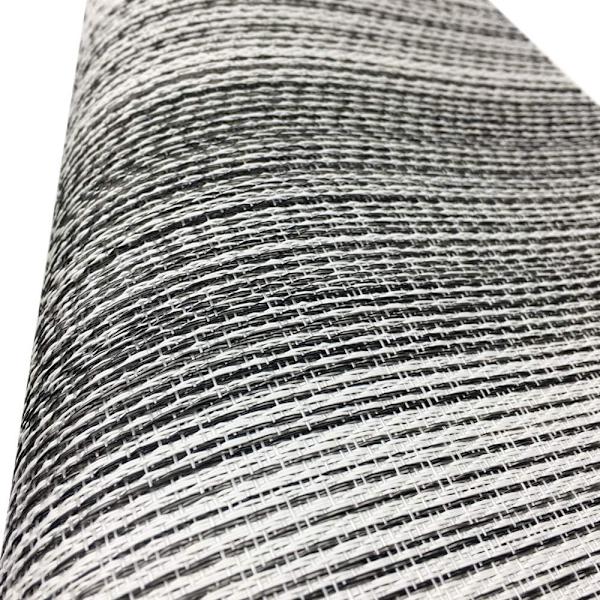 Pöytäliina, Sekoitettu Väri Kestävä Kudottu Vinyyli Pöytäliina Pestävä Lämpöä Kestävä Liukumaton Keittiön Ruokapöydän Alusmatot (6 kpl, Musta w Black With White set of 6