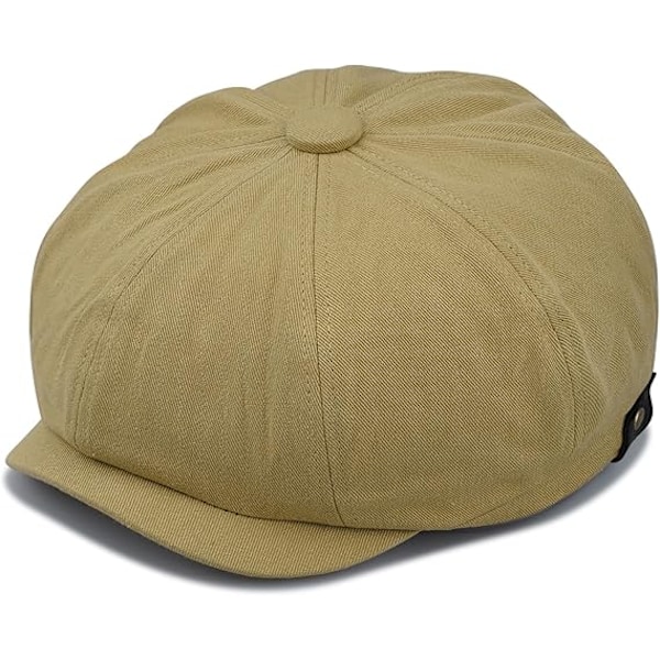 Croogo Herr 8-delad Newsboy Flat Cap Bomulls Newsboy Gatsby Ivy Cap Cabbie Driving Hat Åttkantig Golf Beret Hat Scally Hats