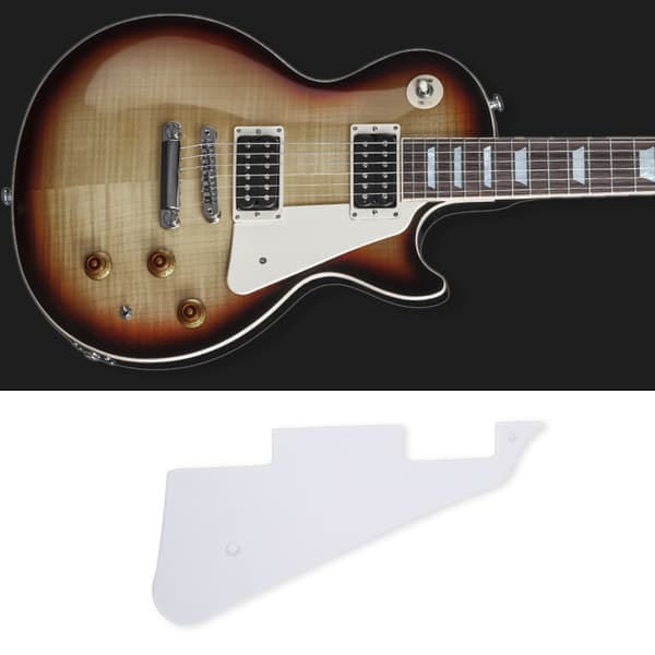 Pickguard Pick Guard Control&Switch Cavity Back Plates Cover til LP Elektrisk Guitar (Hvid)