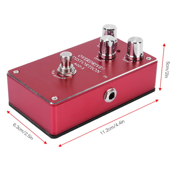 Mini Space Portable Overdrive Distortion Tone Elektrisk Pedal Gitarr Effektor Pedaler