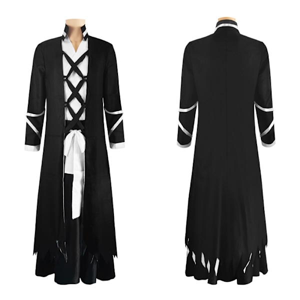 Kurosaki Cosplay Kostume Kurosaki Cosplay Outfit Uniform Sort Kappe Kimono Komplet Sæt 2XL