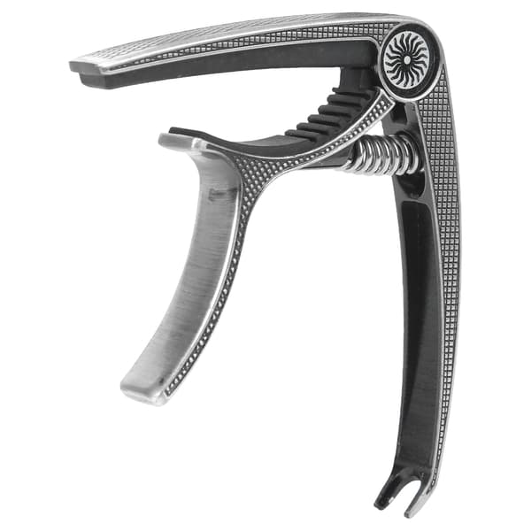 6-strängad akustisk capo med hög styrka i metall, universell capo för elgitarr för spel i silver