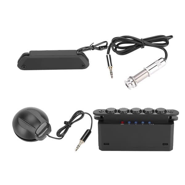 R2 Resonans Pickup med Endpin Jack Effekt Regulator Högtalare för Akustisk Gitarr