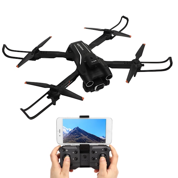 Fällbar drönare RC Quadcopter med 4K dubbelkamera WiFi-överföring 4-vägs hinderundvikande optisk flödesposition för över 14 år