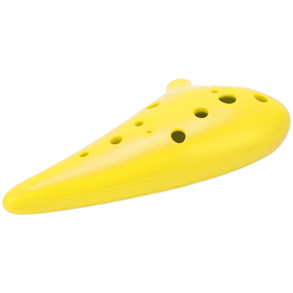 Ocarina ABS C-stämning 12-håls Musikinstrument för Vuxna Barn Professionella Lär Yellow