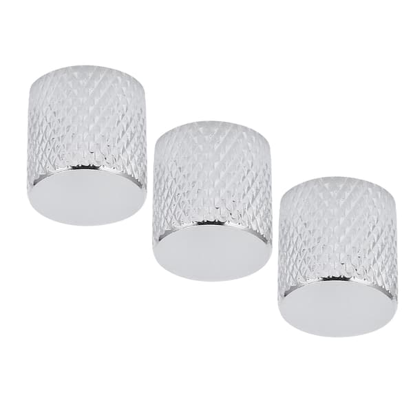 3 st gitarrkontrollknoppar volymton passform toppset kit instrumenttillbehör ersättningssilver