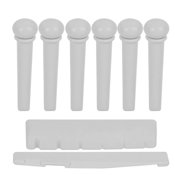 Gitarrstallpinne mutter sadel POM Folk gitarr universal delar ersättning pack tillbehör vit