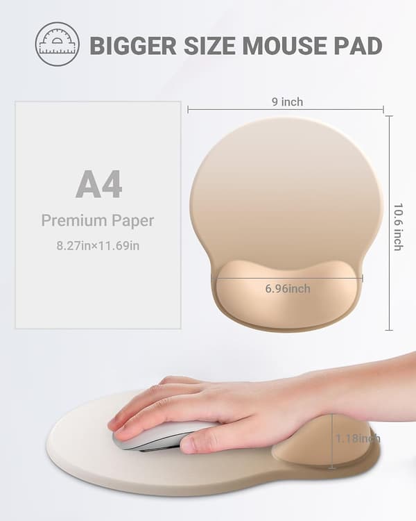 Ergonomisk Musematte med Håndleddstøtte, Komfortabel Musematte Håndleddstøtte, Lindrer Håndleddssmerter Gel Musematte, Sklisikker Gummisokkel Musematte