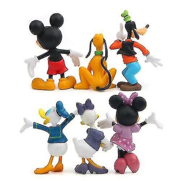 6 st bas Mickey Mouse Goofy Donald Duck Daisy leksaksdocka modell tårta smycken prydnader