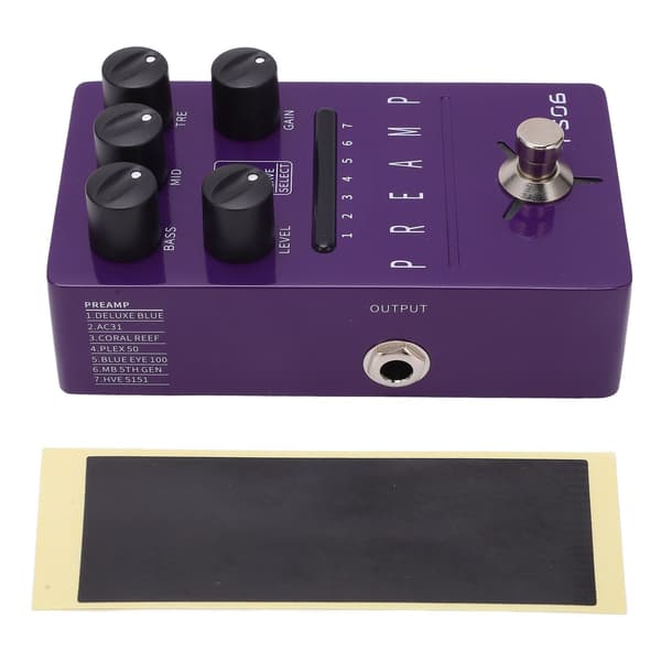 Gitarr Effekt Pedal Metall Lila 1/4in Gränssnitt Parametrar Sparbara Singel Effekt Pedal DC 9V