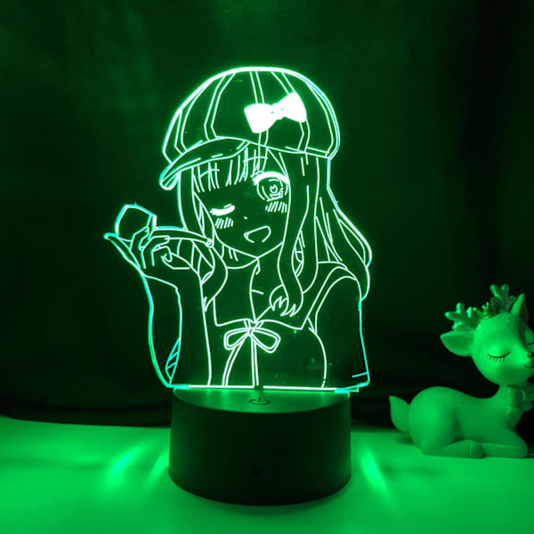WJ Anime Kaguya Sama Love is War Figur Led Lys til Soveværelse Dekoration Natlys Manga Fødselsdagsgave Værelse Skrivebordslampe 3D