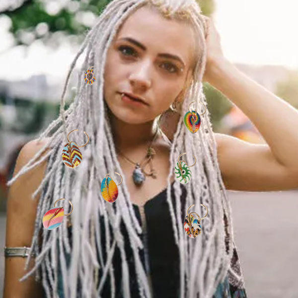 20 st Shell Dreadlocks Ring DIY Söt Exqusite Hår Fläta Hänge Clips Hår Tillbehör Dekoration