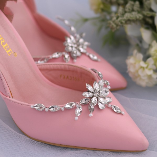1 par avtagbart spänne Bröllopsskor för bröllop Höga klackar Strassskoklämma , DIY Blommiga skor Dekoration Bröllopsfest Skor Tillbehör