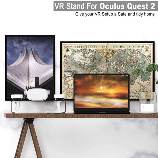 VR Glasögon Bordsfäste Oculus Quest 2/Quest2 Pro Etc Aluminiumlegeringsfäste tillbehör (svart)