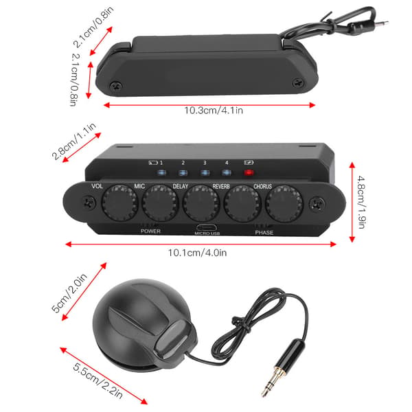 R2 Resonans Pickup med Endpin Jack Effekt Regulator Högtalare för Akustisk Gitarr