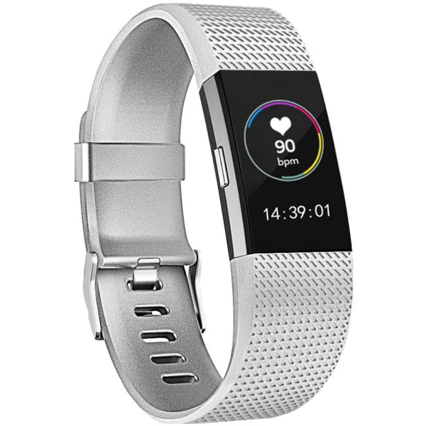 Smart watch, bracelet strap replacement strap compatible with Fitbit charge 2, classic and special adjustable sports wristbands（Metal-Silver-S）