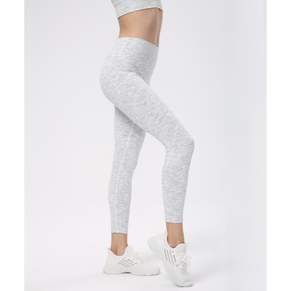 Fit Kompressions Yoga Bukser Power Stretch Trænings Leggings med Høj Talje Mavekontrol (M)