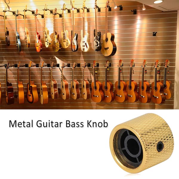 4 st slitstarka kupolknappar volymtonkontroll ersättningsdelar för elgitarr bas(guld)