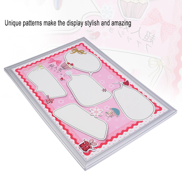 Skum negletips display ramme bærbar tom neglekunst display kort manicure værktøj pink